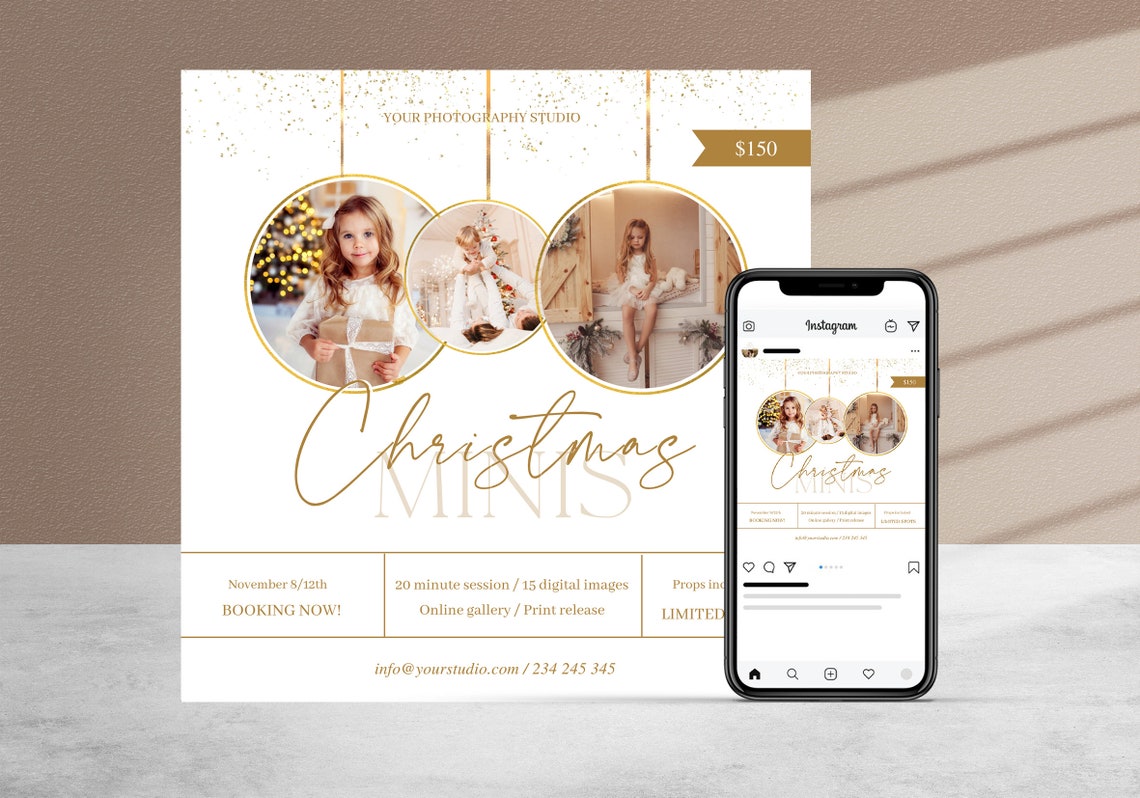 Christmas Mini Session Template