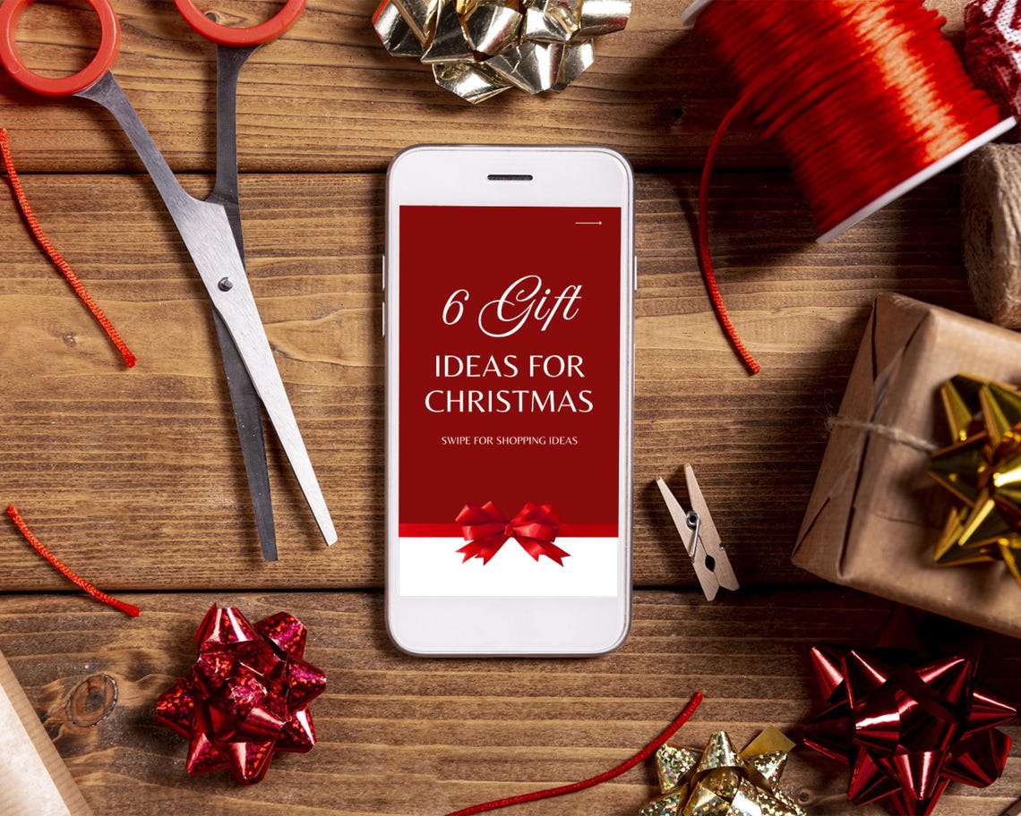 Christmas Instagram Post and Story Templates, Editable